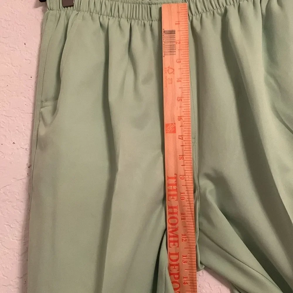 Alia Light Women’s Green Elastic Waist High Rise Pockets Size 12P